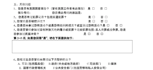 签证申请表里的“犯罪记录”该怎么填?