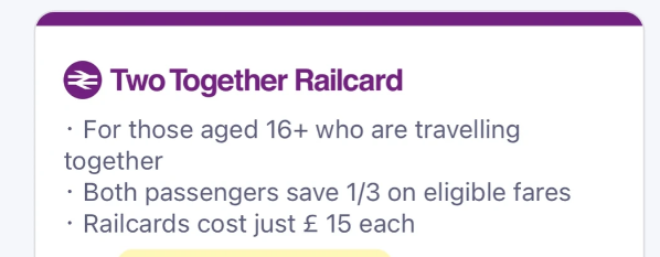 Railcard 英国铁路卡攻略